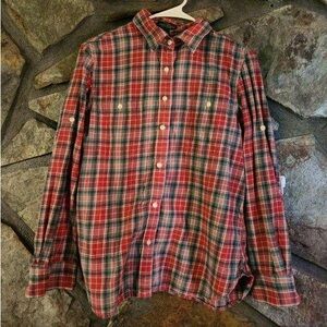 Ralph Lauren LRL Red, Bluish-Grey, White flannel